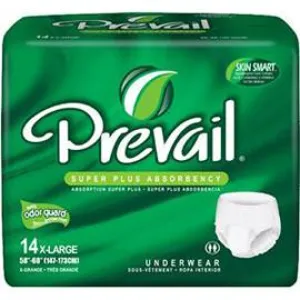 Prevail Super Plus Underwear, XL (58" to 68") - One pkg of 14 each