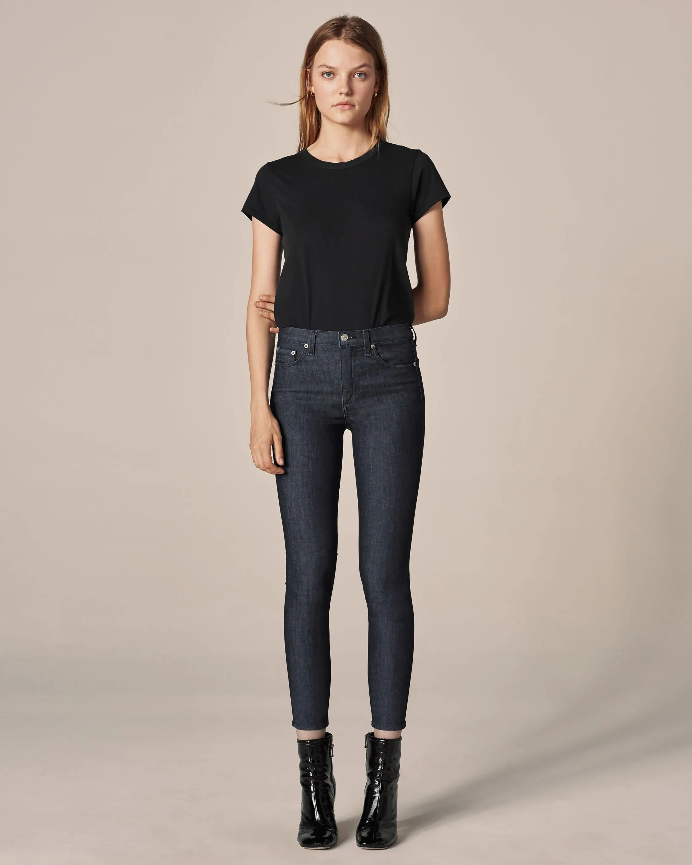 Rag & Bone - High Rise Ankle Skinny in Indigo