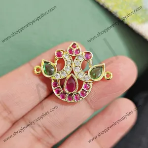 Real AD stone peacocks connector link kundan stone 1 piece IAKK22