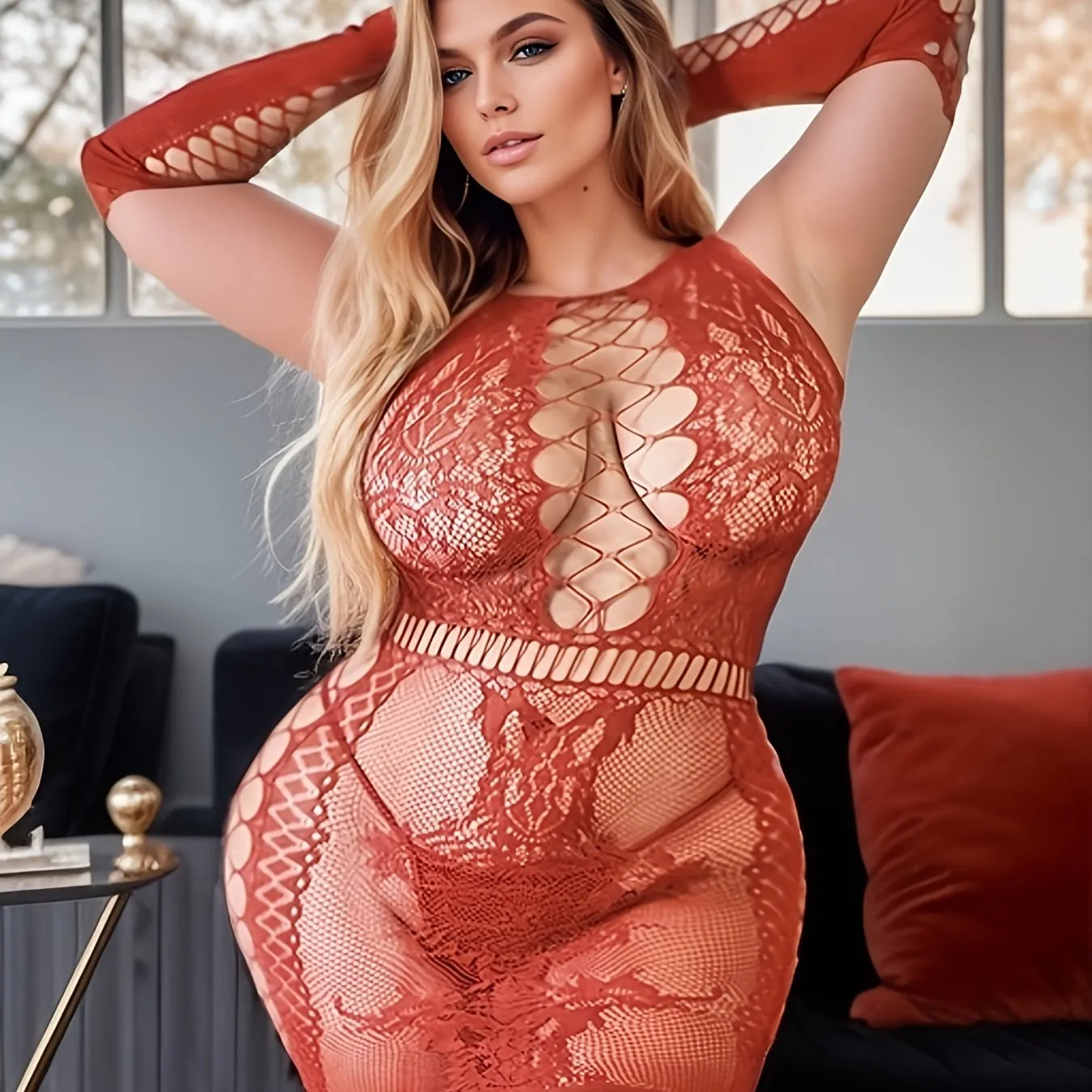 Sensuality Redefined Plus Size Exotic Lingerie Dress