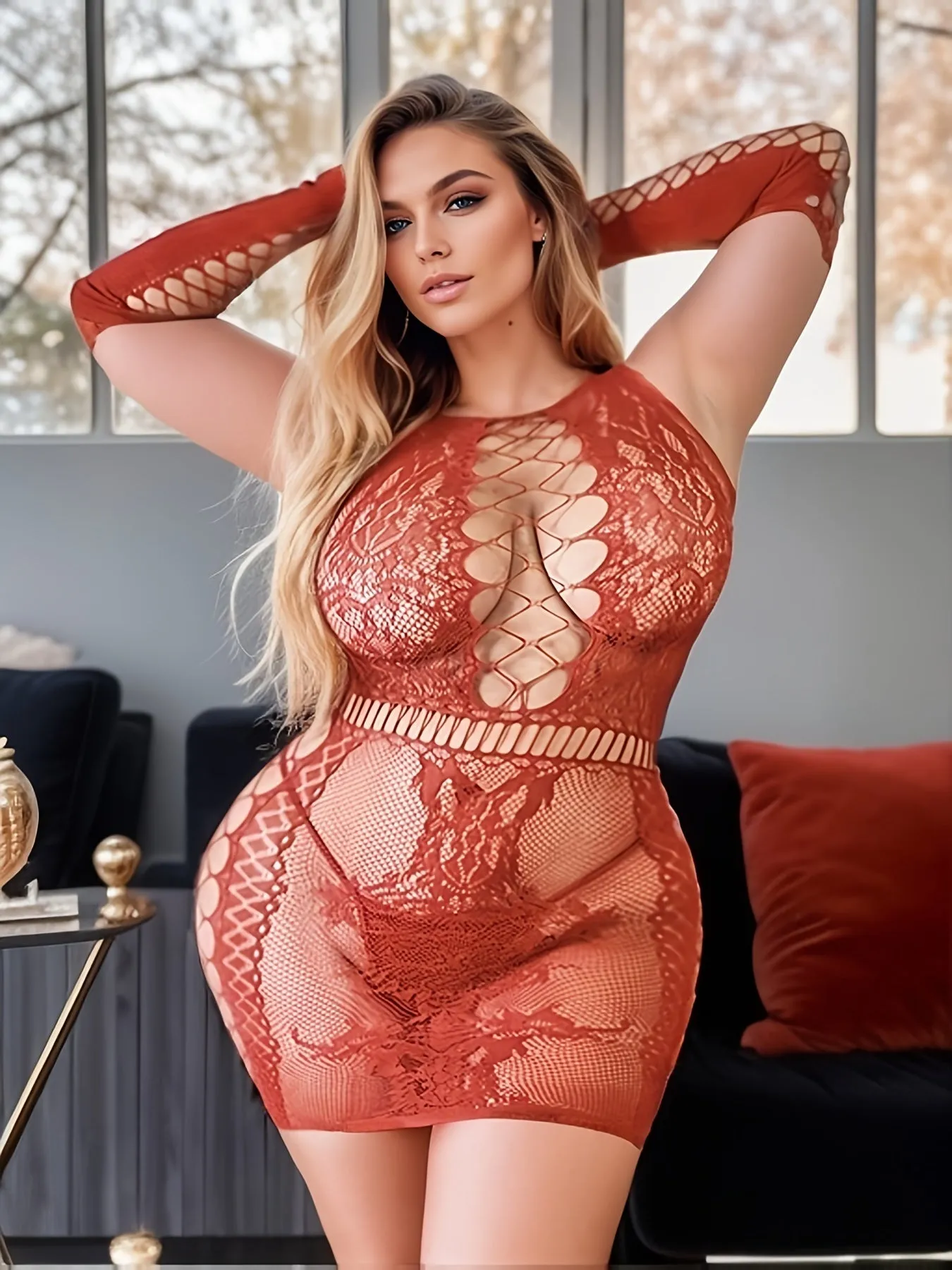 Sensuality Redefined Plus Size Exotic Lingerie Dress