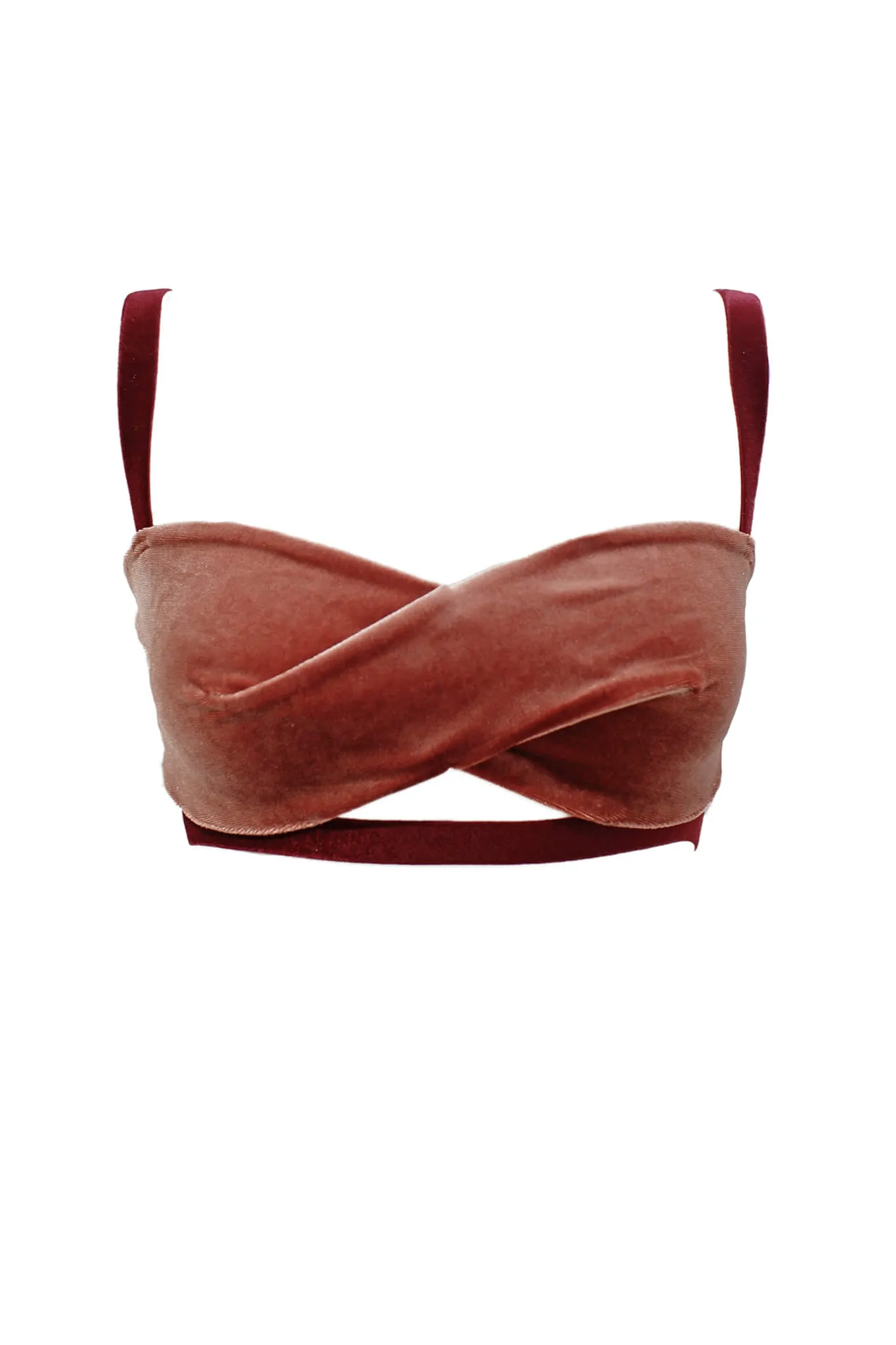 Smoky Pink Velour Bra