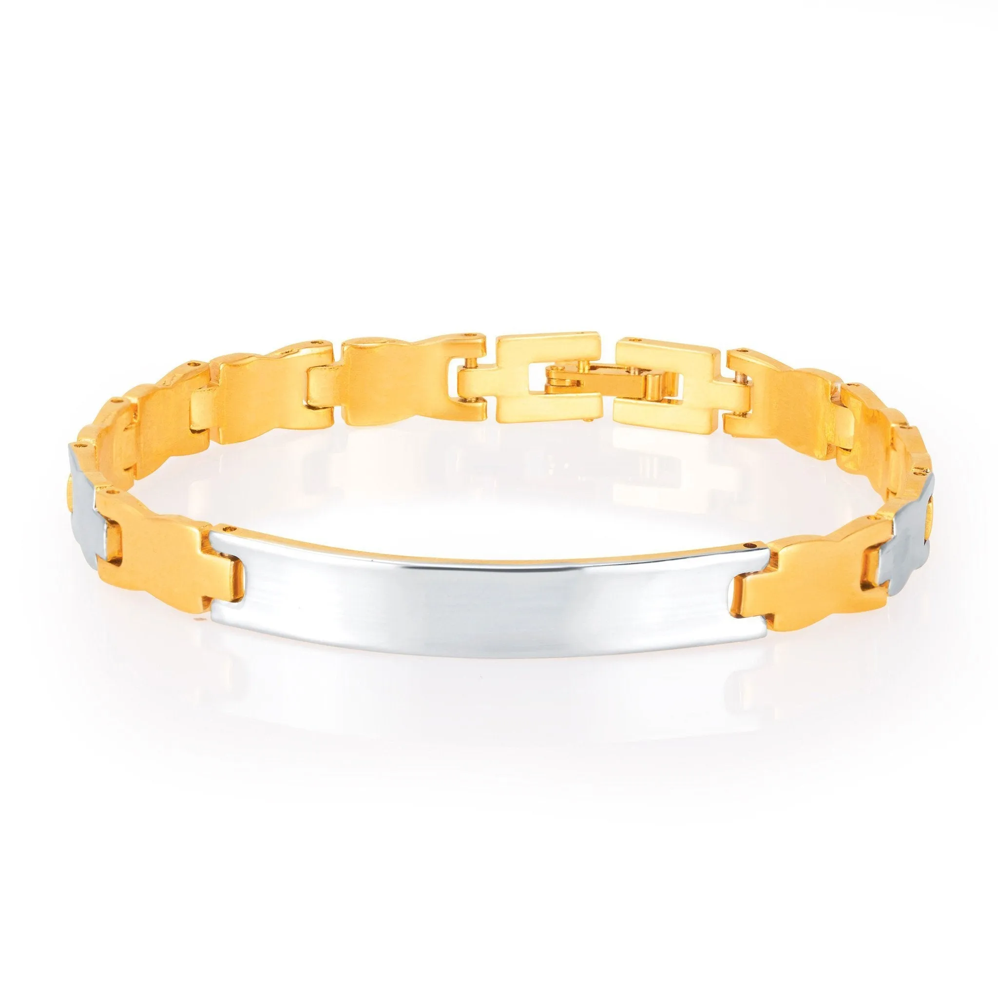 Sukkhi Alluring Gold And Rhodium Plated Bracelet For Men