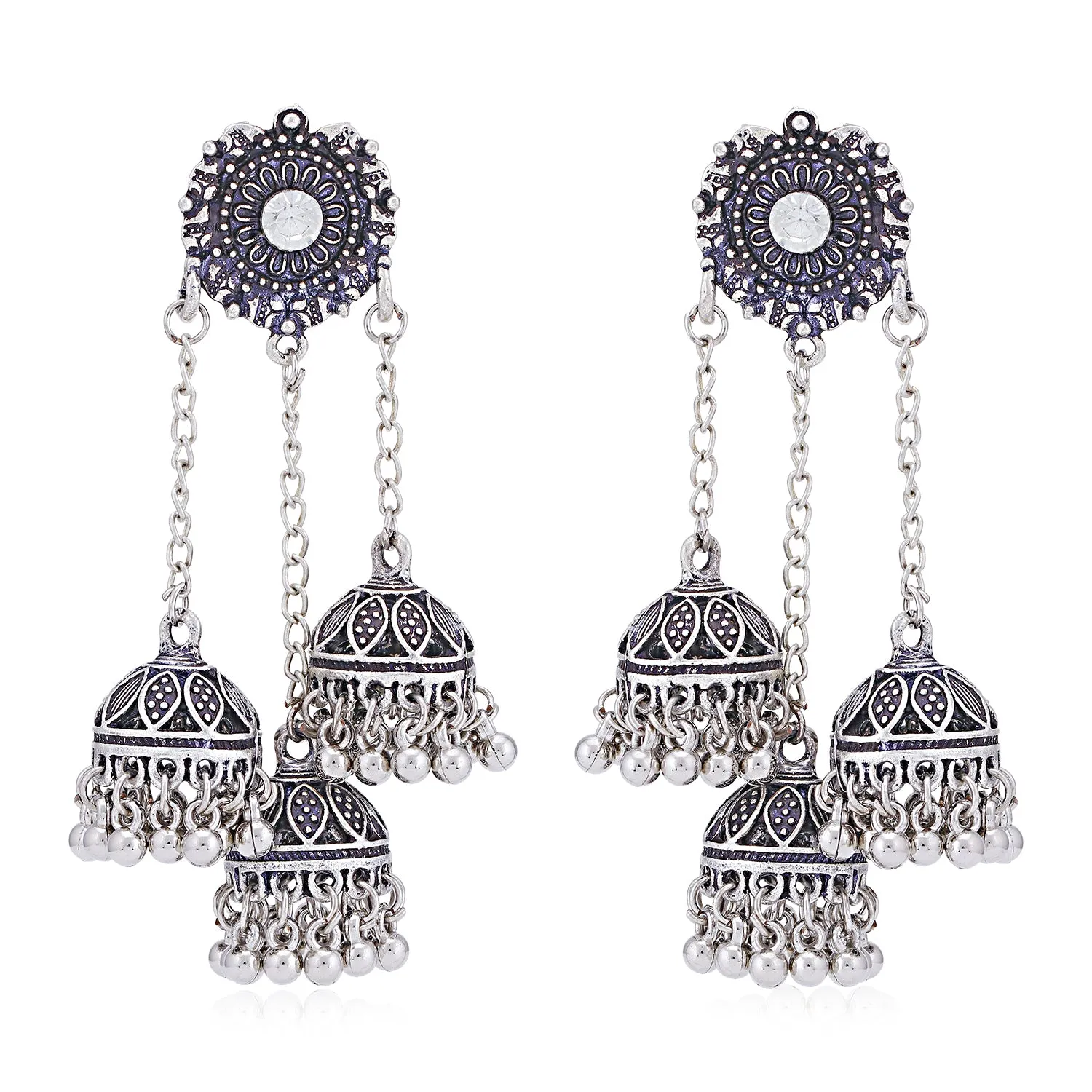 Sukkhi Alluring Oxidised Chandelier Earring for Women