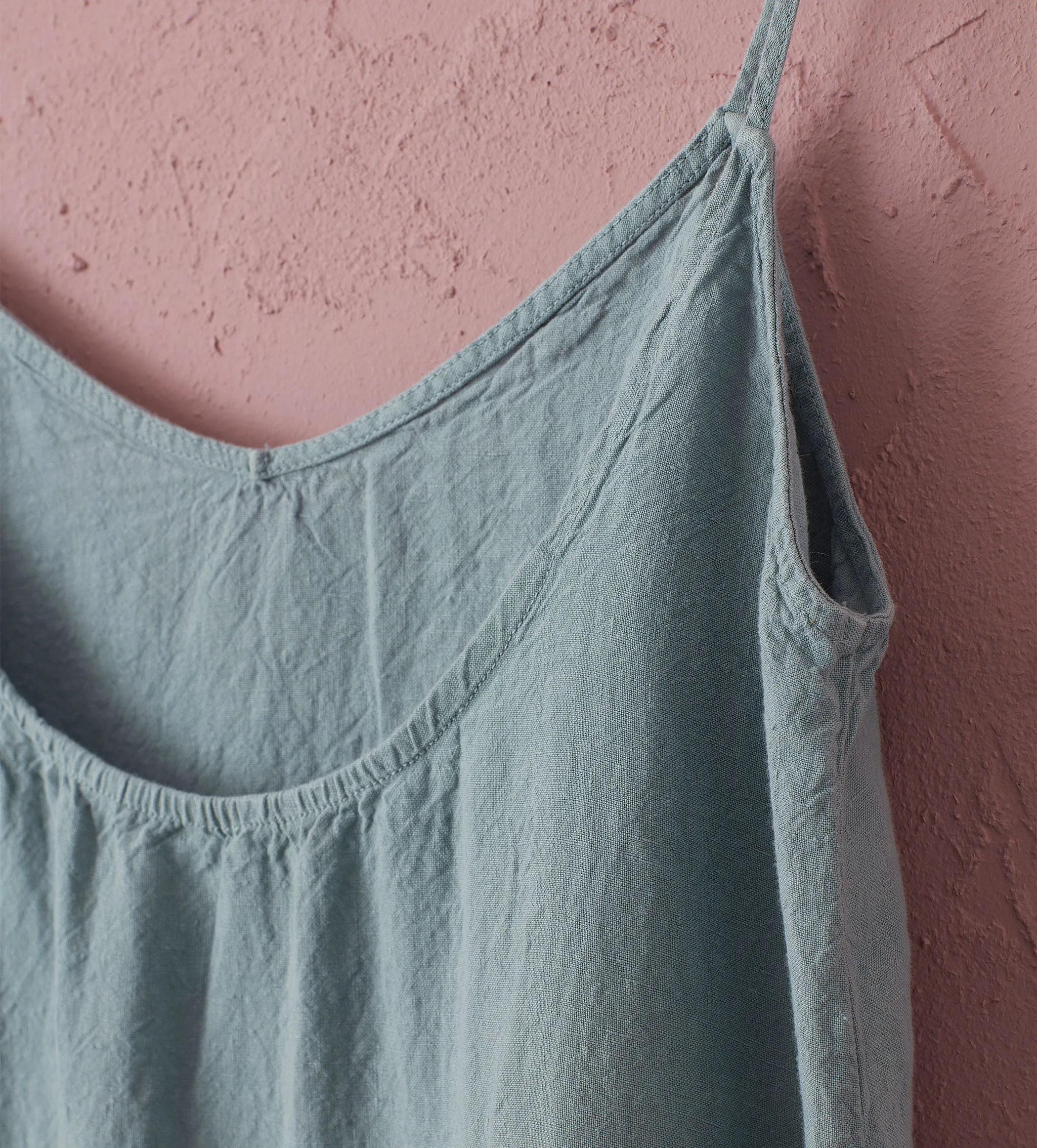 Teal 100% Linen Nightwear