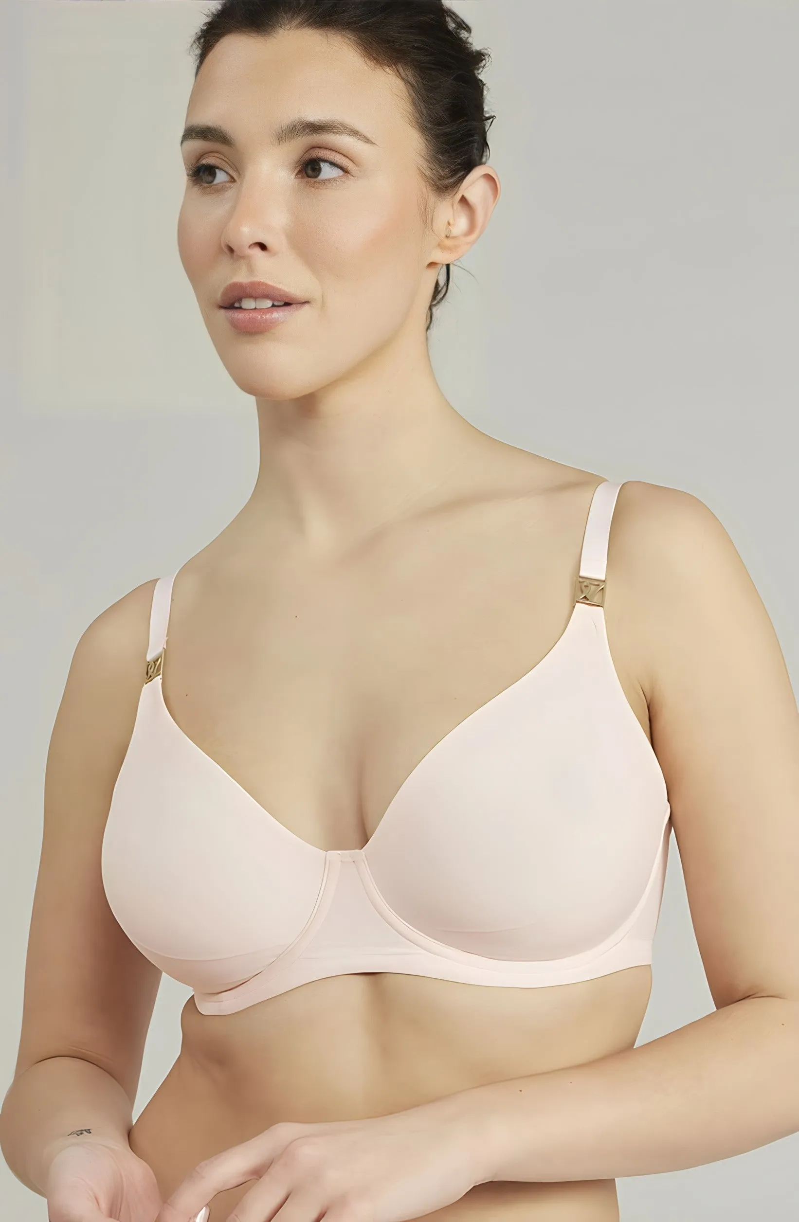 The Stretch Boss Full Cover Bra Blush Pink Up to G Cup