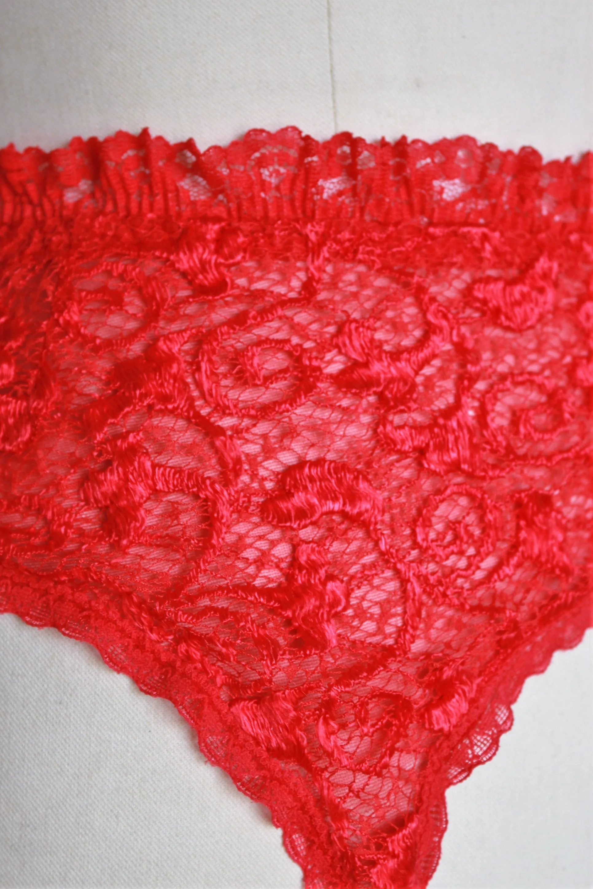 Vintage 1990s Red Lace Garter Belt