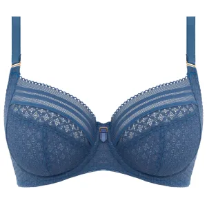 Viva Lace Side Support Bra Vintage Denim Blue - Freya