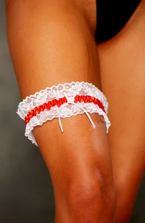 Wedding Garter Lace Red